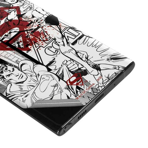 DC Comics Superman Comic Pattern Logo in Red Galaxy Note 10 Plus Skin