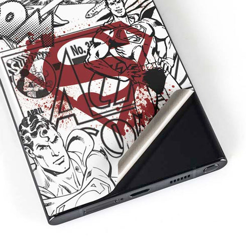 DC Comics Superman Comic Pattern Logo in Red Galaxy Skins