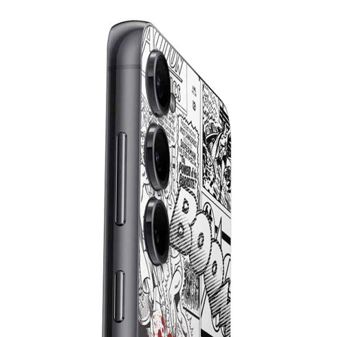 DC Comics Superman Comic Pattern Logo in Red Galaxy S24 Skin