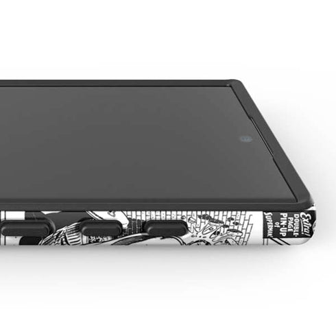 DC Comics Superman Comic Pattern Logo in Red Galaxy S25 Ultra Impact Case