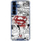 DC Comics Superman Comic Pattern Logo in Red Galaxy S25 Clear Case