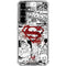 DC Comics Superman Comic Pattern Logo in Red Galaxy S26 Clear Case