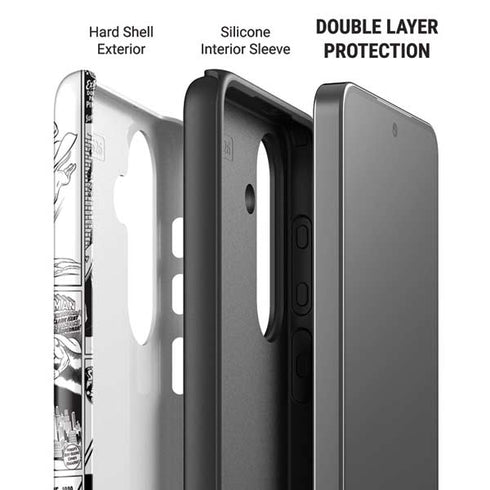 DC Comics Superman Comic Pattern Logo in Red Galaxy S26 Impact Case