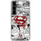 DC Comics Superman Comic Pattern Logo in Red Galaxy S26 Plus Clear Case