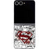 DC Comics Superman Comic Pattern Logo in Red Galaxy Z Flip6 Skin