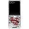 DC Comics Superman Comic Pattern Logo in Red Galaxy Z Flip7 Clear Case