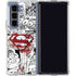 DC Comics Superman Comic Pattern Logo in Red Galaxy Z Fold5 5G Clear Case