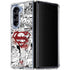 DC Comics Superman Comic Pattern Logo in Red Galaxy Z Fold5 5G Clear Case