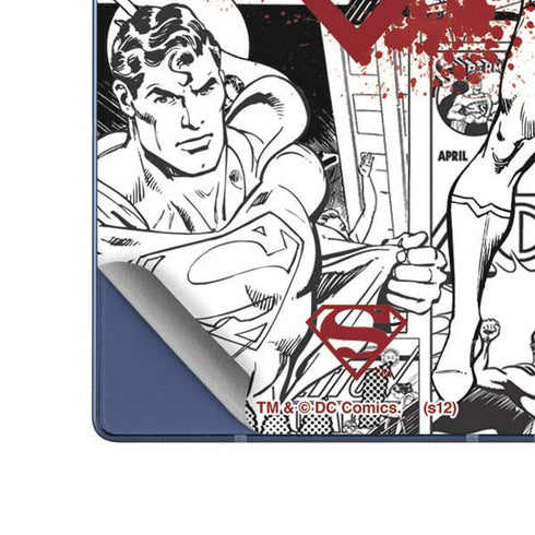 DC Comics Superman Comic Pattern Logo in Red Galaxy Z Fold6 Skin