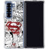 DC Comics Superman Comic Pattern Logo in Red Galaxy Z Fold7 Clear Case