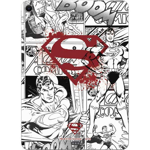 DC Comics Superman Comic Pattern Logo in Red Apple iPad Air Skin