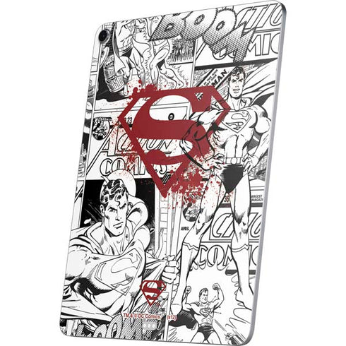 DC Comics Superman Comic Pattern Logo in Red Apple iPad Air Skin