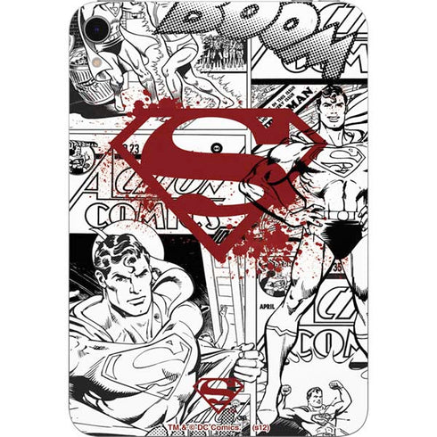 DC Comics Superman Comic Pattern Logo in Red Apple iPad Mini Skin