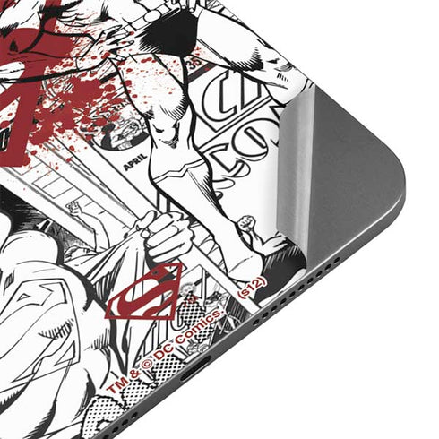 DC Comics Superman Comic Pattern Logo in Red Apple iPad Mini Skin