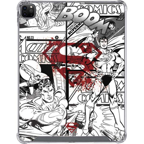DC Comics Superman Comic Pattern Logo in Red iPad Cases