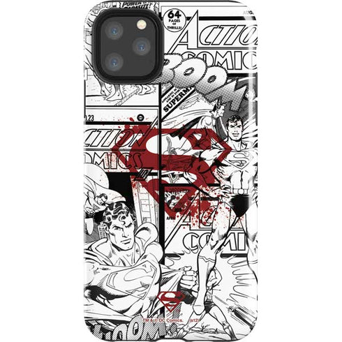 DC Comics Superman Comic Pattern Logo in Red iPhone Cases