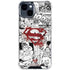 DC Comics Superman Comic Pattern Logo in Red iPhone 15 Clear Case