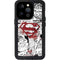 DC Comics Superman Comic Pattern Logo in Red iPhone 15 Pro Waterproof Case