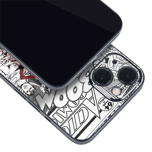 DC Comics Superman Comic Pattern Logo in Red iPhone 15 Skin