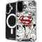 DC Comics Superman Comic Pattern Logo in Red iPhone 16 MagSafe Case