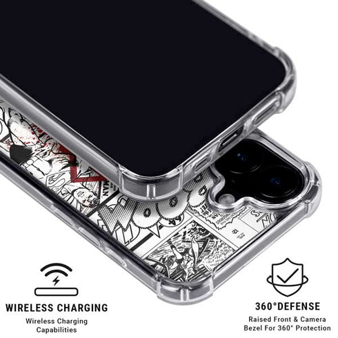DC Comics Superman Comic Pattern Logo in Red iPhone 16 MagSafe Case