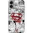 DC Comics Superman Comic Pattern Logo in Red iPhone 16 Plus Skin