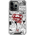 DC Comics Superman Comic Pattern Logo in Red iPhone 16 Pro Max Clear Case