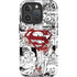 DC Comics Superman Comic Pattern Logo in Red iPhone 16 Pro Max Magsafe Impact Case