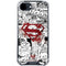 DC Comics Superman Comic Pattern Logo in Red iPhone 16e Clear Case