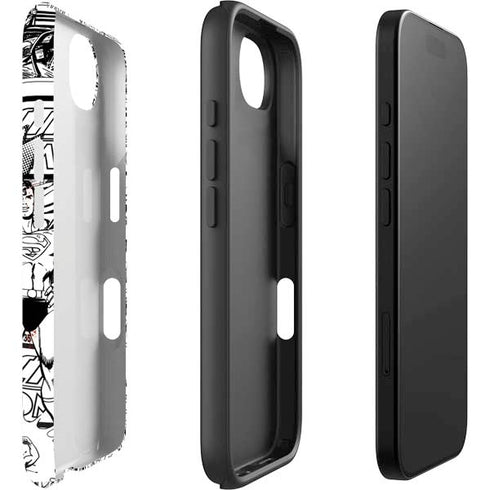 DC Comics Superman Comic Pattern Logo in Red iPhone 16e Impact Case