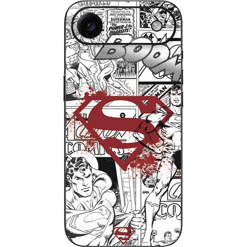 DC Comics Superman Comic Pattern Logo in Red iPhone 17 Air Skin