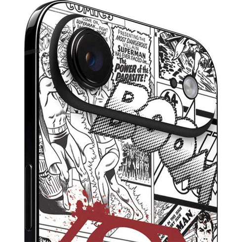 DC Comics Superman Comic Pattern Logo in Red iPhone 17 Air Skin
