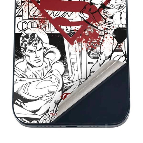 DC Comics Superman Comic Pattern Logo in Red iPhone 17 Air Skin