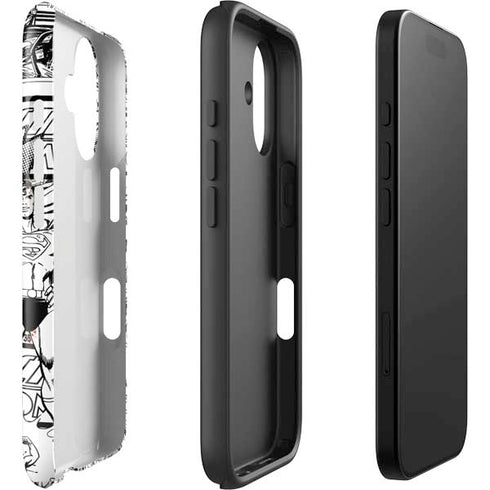 DC Comics Superman Comic Pattern Logo in Red iPhone 17 Impact Case