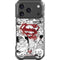 DC Comics Superman Comic Pattern Logo in Red iPhone 17 Pro Clear Case
