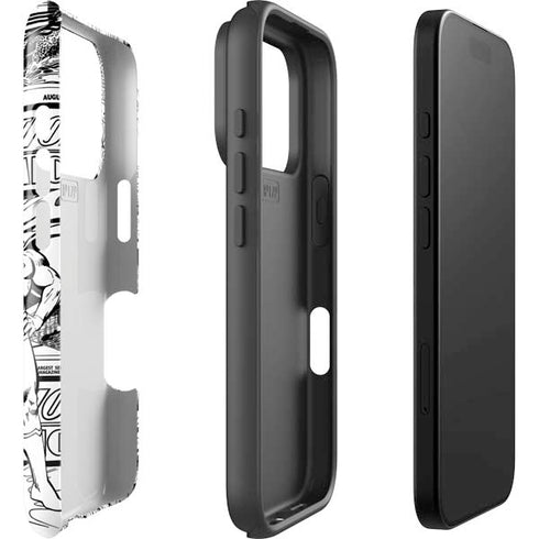 DC Comics Superman Comic Pattern Logo in Red iPhone 17 Pro Impact Case