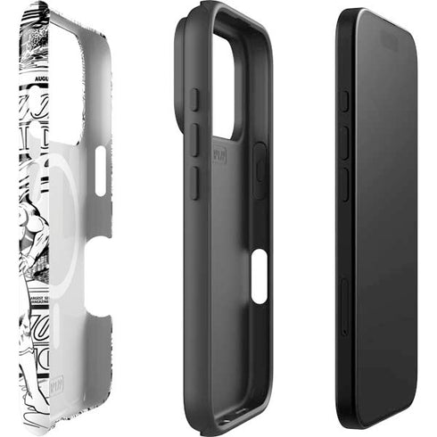 DC Comics Superman Comic Pattern Logo in Red iPhone 17 Pro Max Magsafe Impact Case