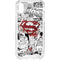 DC Comics Superman Comic Pattern Logo in Red iPhone XS Clear Case