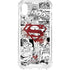 DC Comics Superman Comic Pattern Logo in Red iPhone XS Clear Case