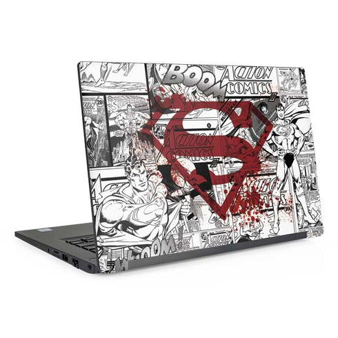 DC Comics Superman Comic Pattern Logo in Red Dell Latitude Skin