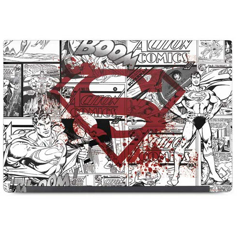 DC Comics Superman Comic Pattern Logo in Red Dell Latitude Skin