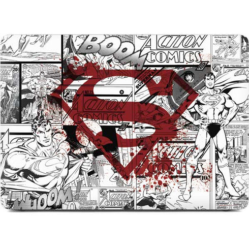 DC Comics Superman Comic Pattern Logo in Red Apple MacBook Air Skin