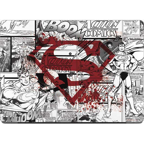 DC Comics Superman Comic Pattern Logo in Red Apple MacBook Pro 14-inch Skin