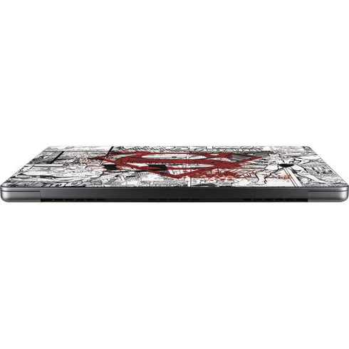 DC Comics Superman Comic Pattern Logo in Red Apple MacBook Pro 14-inch Skin
