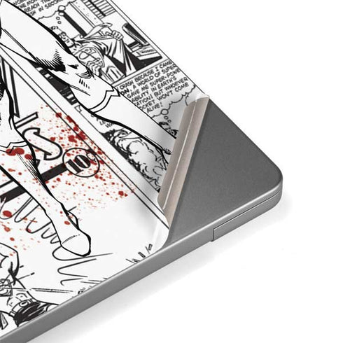 DC Comics Superman Comic Pattern Logo in Red Apple MacBook Pro 14-inch Skin