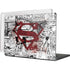 DC Comics Superman Comic Pattern Logo in Red MacBook Cases