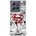 DC Comics Superman Comic Pattern Logo in Red Moto G Play 5G (2025) Clear Case