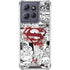 DC Comics Superman Comic Pattern Logo in Red Moto G Power 5G (2025) Clear Case