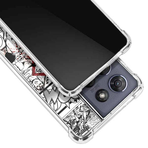 DC Comics Superman Comic Pattern Logo in Red Moto G Power 5G (2025) Clear Case