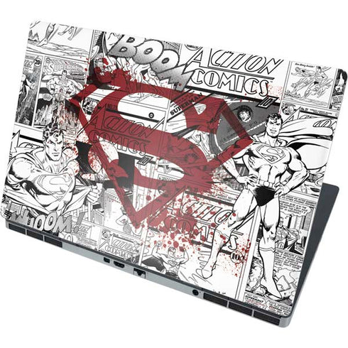 DC Comics Superman Comic Pattern Logo in Red Dell Precision Skin